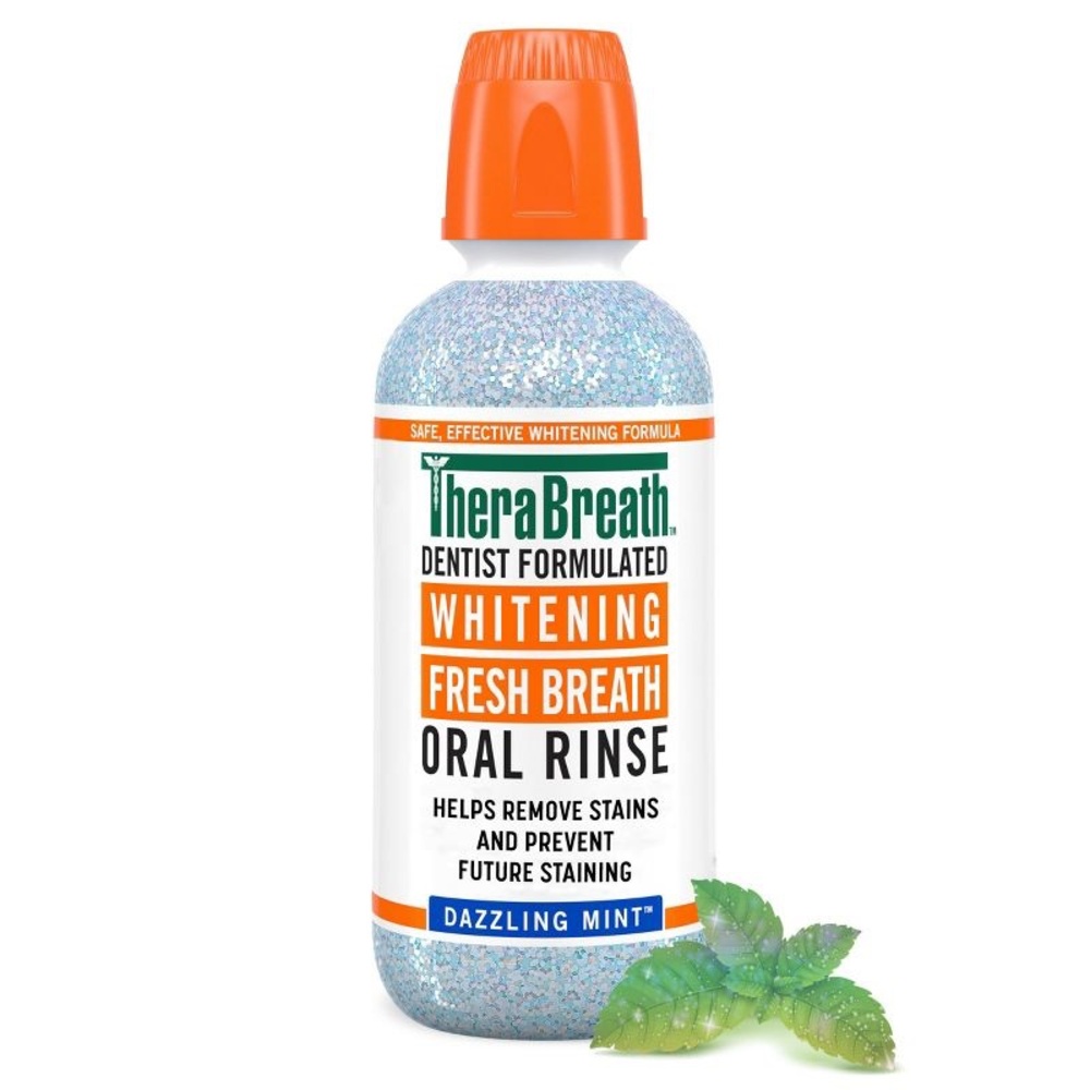 Nwt TheraBreath Whitening Mint Mouthwash - Dazzling Mint - 16 fl oz